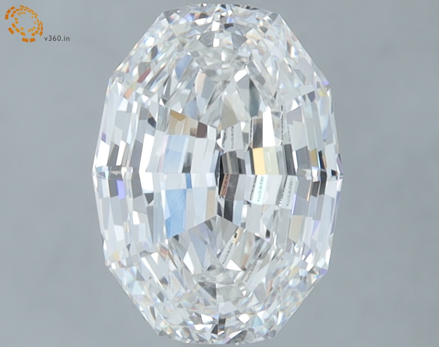 2.07 carat Oval Step Cut lab grown diamond, E VVS2, IGI certified