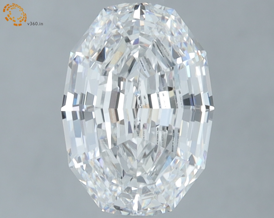 2.04 carat Oval Step Cut lab grown diamond, E VVS2, IGI certified