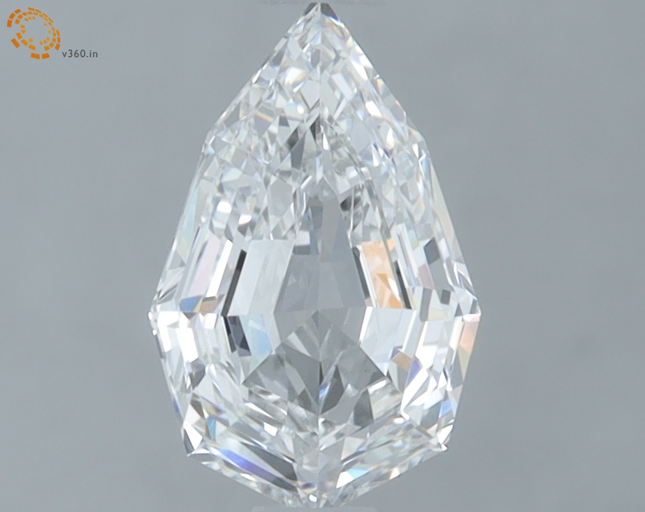 1.08 carat Pear Step Cut lab grown diamond, E VVS2, IGI certified