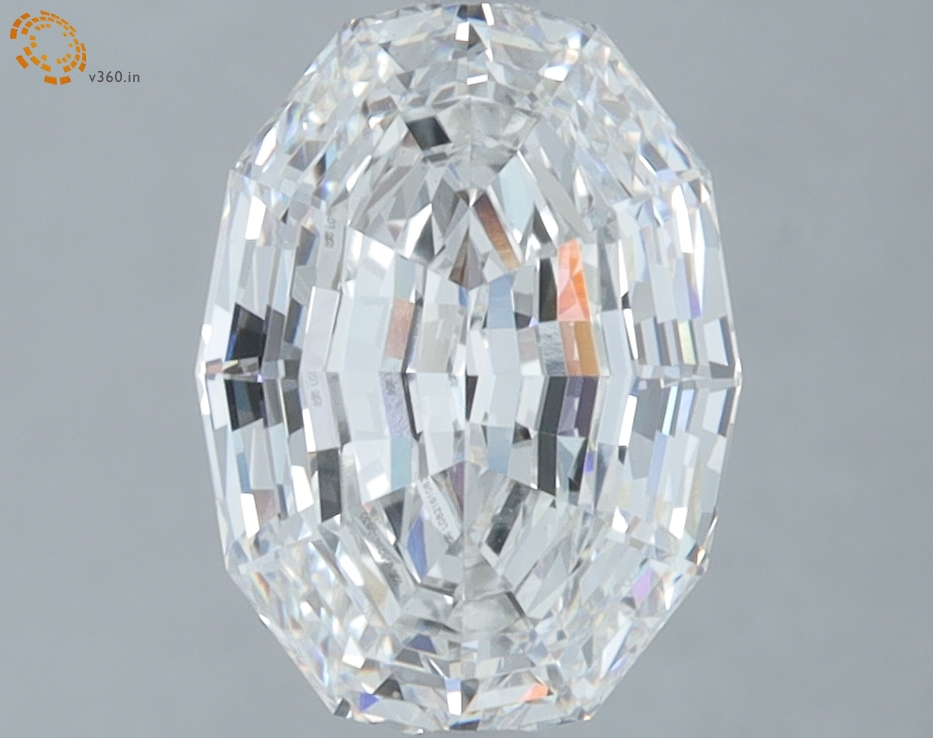 2.54 carat Oval Step Cut lab grown diamond, E VS1, IGI certified