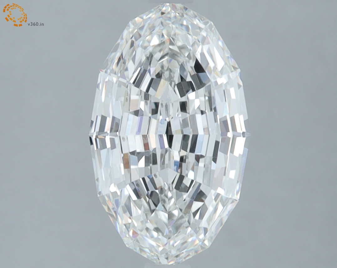 2.35 carat Oval Step Cut lab grown diamond, F VVS2, IGI certified