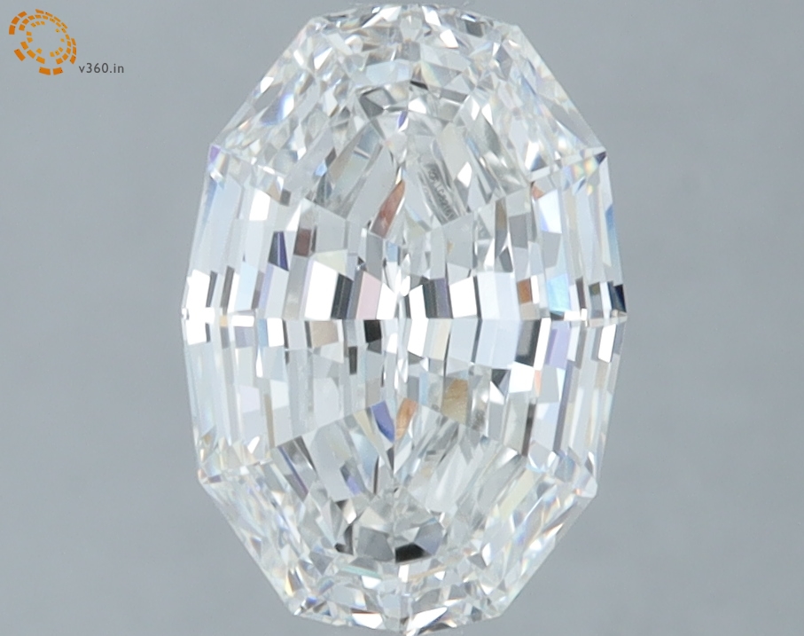 2.09 carat Oval Step Cut lab grown diamond, E VVS2, IGI certified