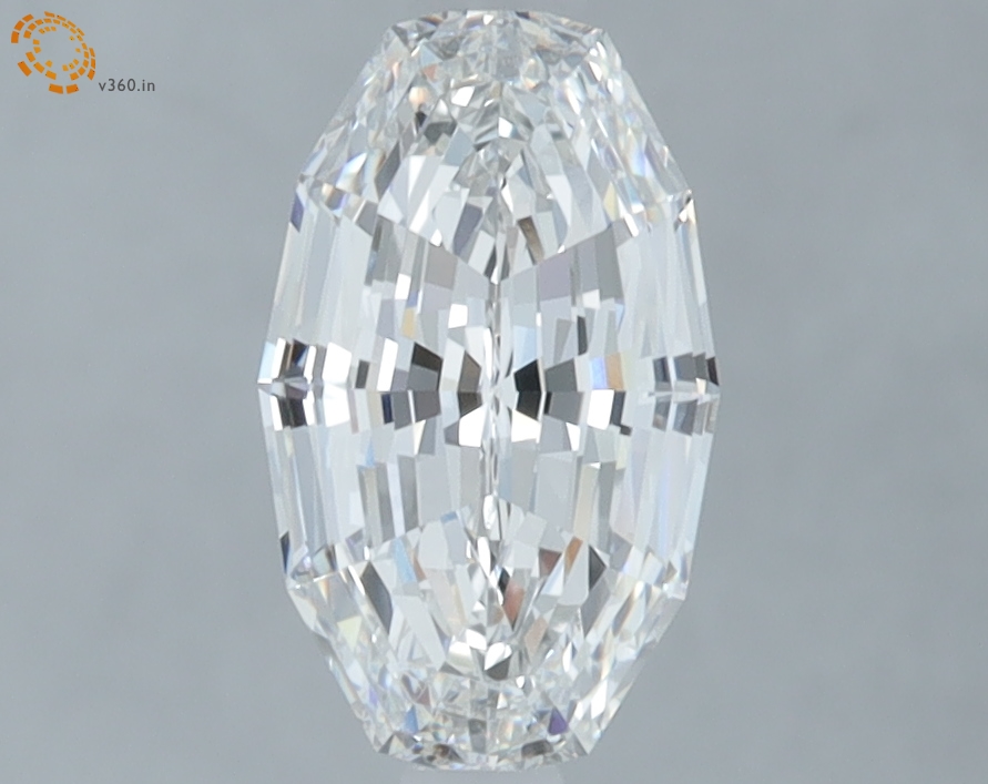 1.42 carat Oval Step Cut lab grown diamond, E VVS2, IGI certified