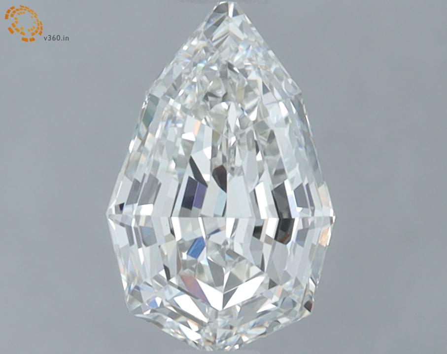 1.04 carat Pear Step Cut lab grown diamond, G VS1, IGI certified
