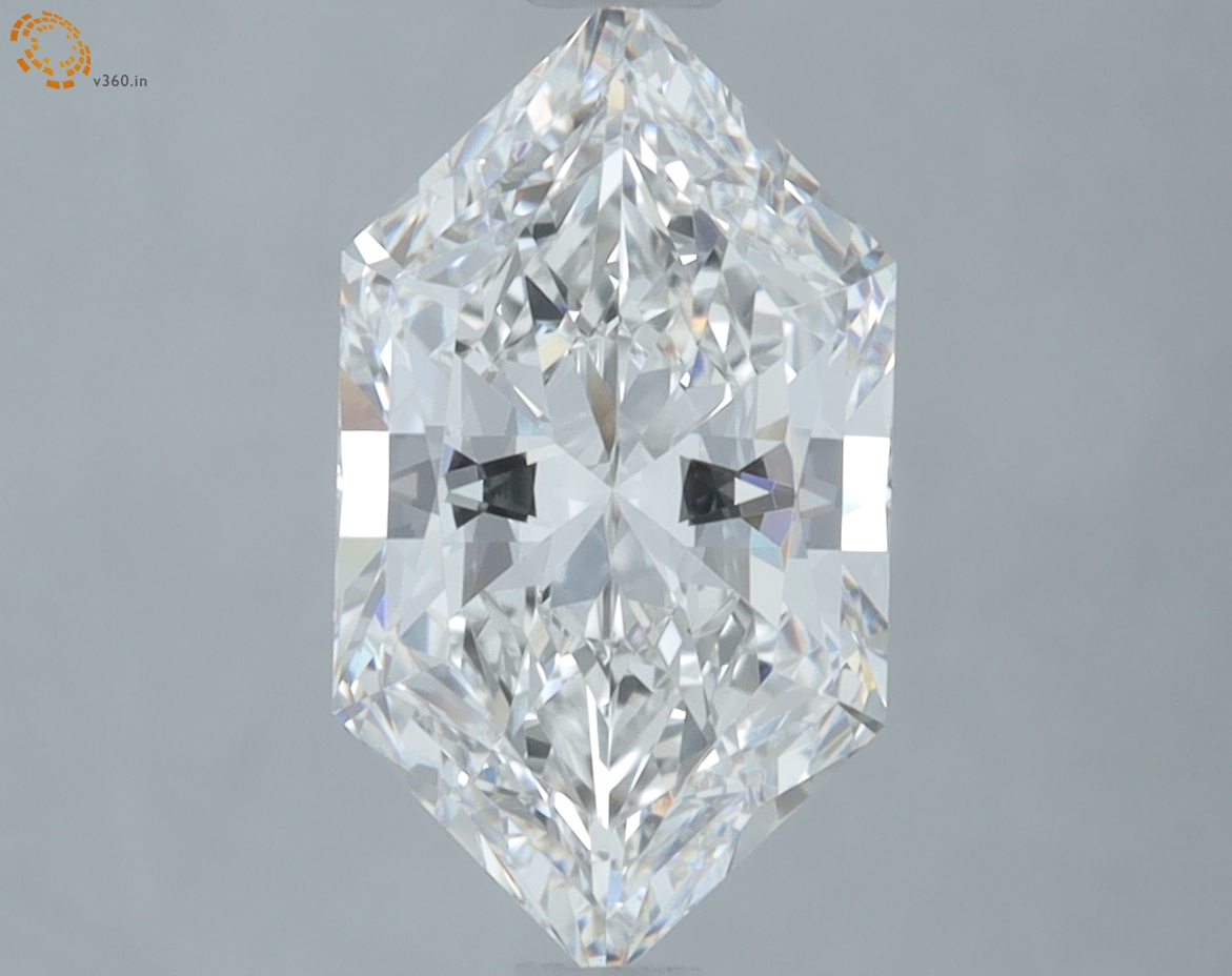 2.07 carat Hexagon Brilliant lab grown diamond, F VVS2, IGI certified